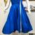 Vintage 1950's Royal Blue Taffeta Strapless "Bubble" Party Dress - S-M 5 thumbnail