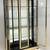 Black Lacquer + Brass Vitrine Lighted Display Cabinet China Hutch 1 thumbnail