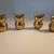 FOUR GOLD SOLID BRASS TYPE FAMILY OF OWLS (BRAND NEW) 4 thumbnail