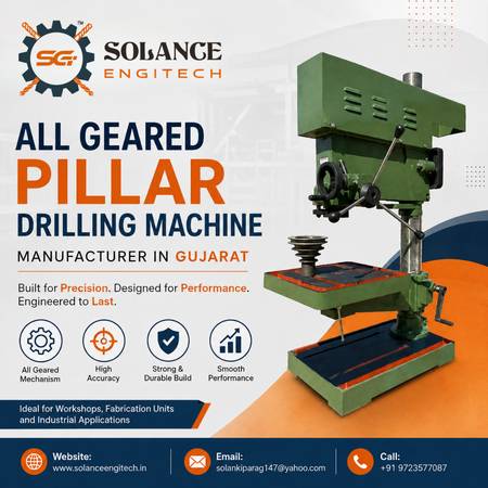 All Geared Pillar Drilling Machine Manufacturer in Gujarat 1