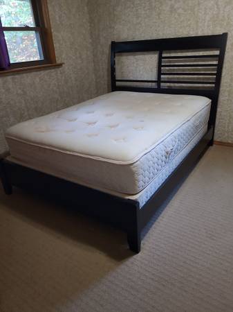 Queen Bedframe with free mattress and boxspring 1