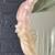 Vintage Art Nouveau Style Frosted Pink Lucite Figural Women Mirror, c. 7 thumbnail