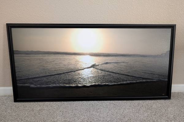 Beautiful Framed Canvas Beach Print 1