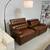 Leather Power Reclining Loveseat with Console 3 thumbnail
