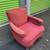 Antique vintage mahogany framed arm chair with modern slip cover 3 thumbnail