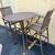Outdoor Loveseat $50. Patio Deck Bistro Hightop Table, 2 Stools $75. F 2 thumbnail