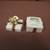 Ceramic trinket/ring box with gold flower handle 3 thumbnail