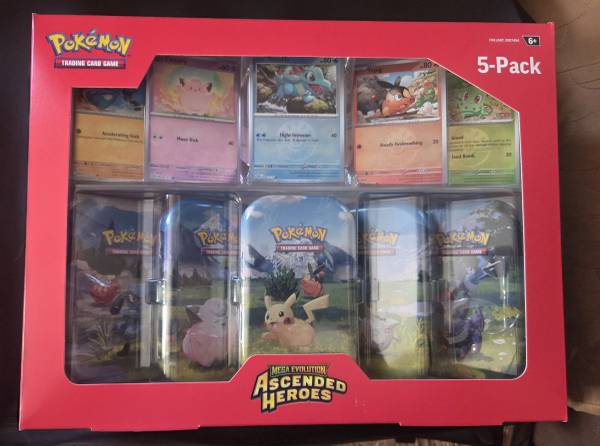 Pokémon Mega Evolution Ascended Heroes 5 pack TCG 1