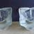 TWO 4 POINT GLASS CANDLE HOLDERS 1 thumbnail