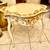 Amy Howard Scalloped French Painted small dining side Table 1 thumbnail
