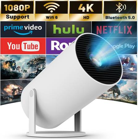 NEW Mini Projector with WIFI 6 and Bluetooth 1