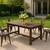 New Premium 6-Person Outdoor Dining Table with Umbrella Hole, 67” Heavy-Duty H 3 thumbnail