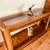 Console Sofa Table 53“ w 2 tiers  solid wood & glass top  Vintage 4 thumbnail