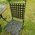 Outdoor table and 2 folding chairs-wrought iron 4 thumbnail