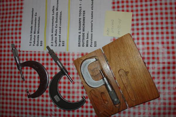micrometers 2-3, 1-2, 1-2 blade 1