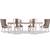 Scarlett 7 Piece White & Beige Upholstered Extendable Dining Set 1 thumbnail