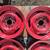 Red 14 Inch x 5 Steel Wheels, 4 Lug on 5 Inch Pattern 2 thumbnail