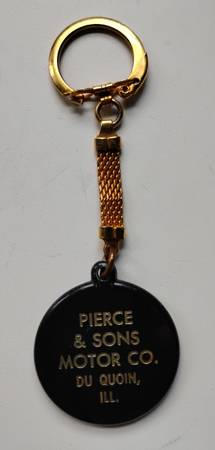 Historic Pierce & Sons Motor Co. Key Chain 1
