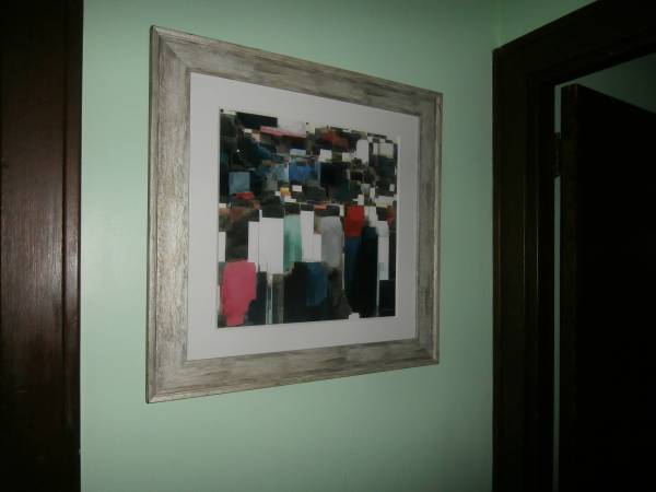 Modern Art Picture With White Frame &  Glass 1
