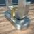 Mid-Century Modern Sculpted Metal Dining Table with Glass Top 9 thumbnail