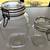 Vintage Clear Glass Storage Canisters with wire bail lids 2 thumbnail