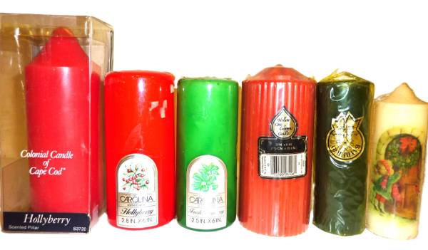 Christmas Pillar Candles 1
