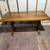 Antique oak trestle base dining table 8 thumbnail