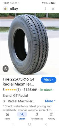 Need two 225 75R16 tires 1