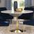 Round Dining Table with White Marble Top and Brass Base! 1 thumbnail