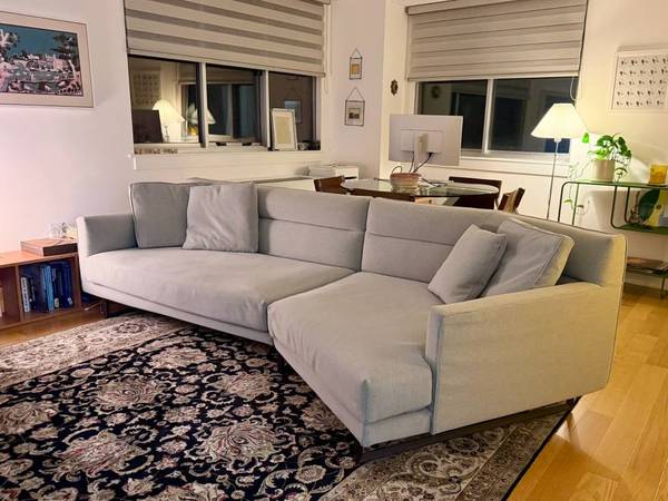 9' Blue-gray Sofa 1