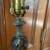 Vintage bronze finished, glass and marble cherub French table lamp 5 thumbnail