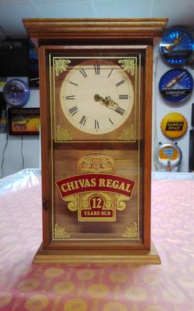 Chivas Regal Scotch Whisky Clock Works Great Excellent Condition. 1