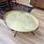 Vintage Mid Century Large Moroccan Style Brass Oval Tray Coffee Table 4 thumbnail