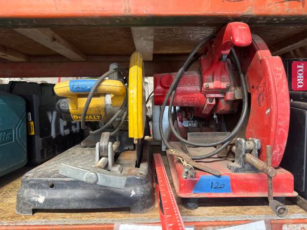 Dewalt and Milwaukee 14” chop saws 1