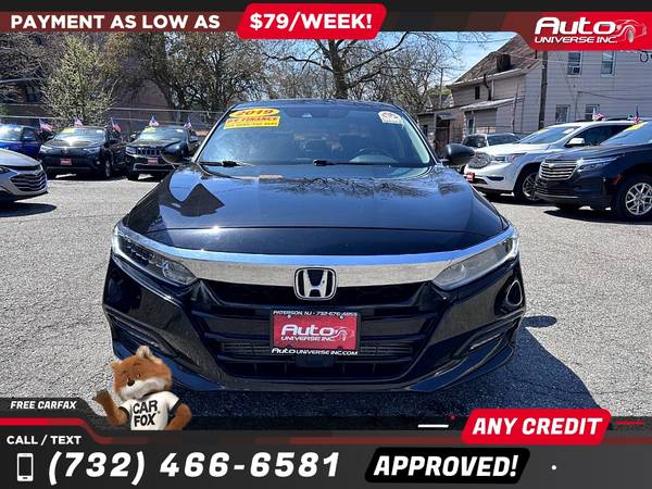 2019 Honda Accord EX LSedan 15T 15 T 15-T I4 I 4 I-4 - $500 (All advertised prices are DOWN PAYMENTS)63615097541123122