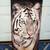 TIGER PICTURE Painting Art Wood Frame Wall Hanging Jungle Cat Theme 1 thumbnail