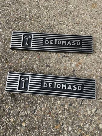 De Tomaso Pantera Aluminum Valve Cover Plaque Emblem 1