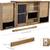 NEW Sunix Rustic Wooden Jewelry Organizer Wall Mounted Holder 7 thumbnail