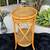 Boho Chic Bamboo Rattan Bar Serving Removable Tray Cart 7 thumbnail