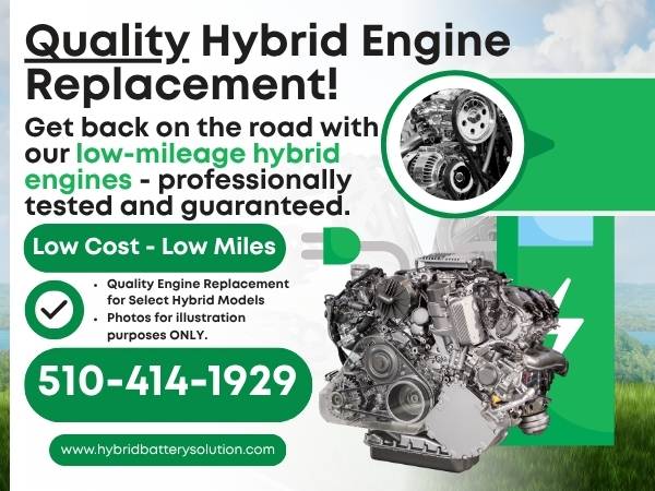  Low-Mileage Used Hybrid Engine Replacement – Toyota Prius & More! 1