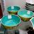 Antique Chinese Famille Rose Rice Bowls & Bulb Bowl 1 thumbnail