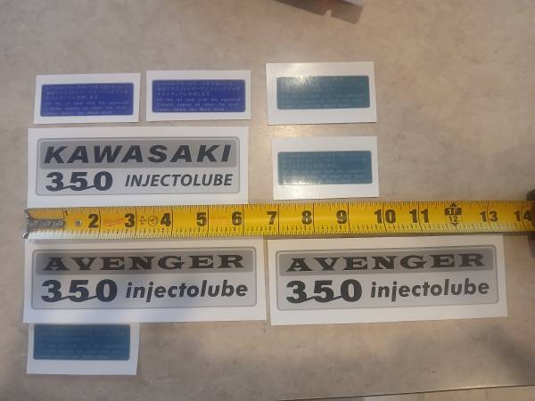 Kawasaki 350 Avenger Decals 1