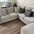 4pc light gray sectional sofa set 5 thumbnail