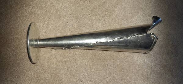 Vase  vintage silver Birks brutalist 1