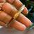 Solid Yellow Gold Bangle open from the side with Beautiful Design 9 thumbnail