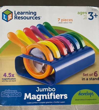 Jumbo magnifier set of 6  great daycare/preschool/home use 1