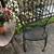 Set of 2 iron chairs and table wood top metal base 4 thumbnail