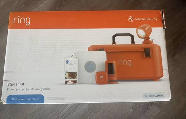 New Ring camera jobsite security system 5 piece 1