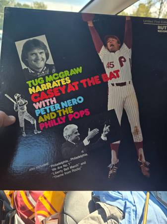 Vintage Casey at the bat album recited by phillies great tug mcgraw 1
