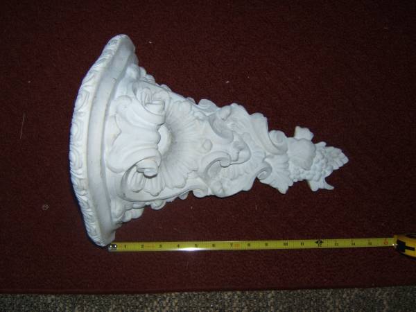 Vintage classical plaster wall sconce aboyut 15" tall 1